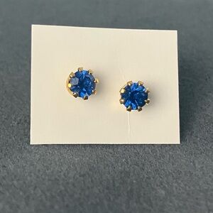 Vintage Sapphire Gold tone studs! September birthstone!